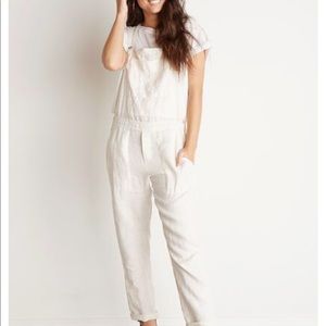 Bella Dahl button overall flax xs